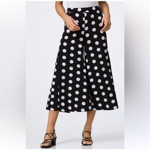 Cato Pull On Elastic Waist Polka Dot Pants